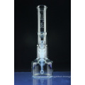 Double Bell Perc Beaker Base Glass Smoking Water Pipe (ES-GB-563)